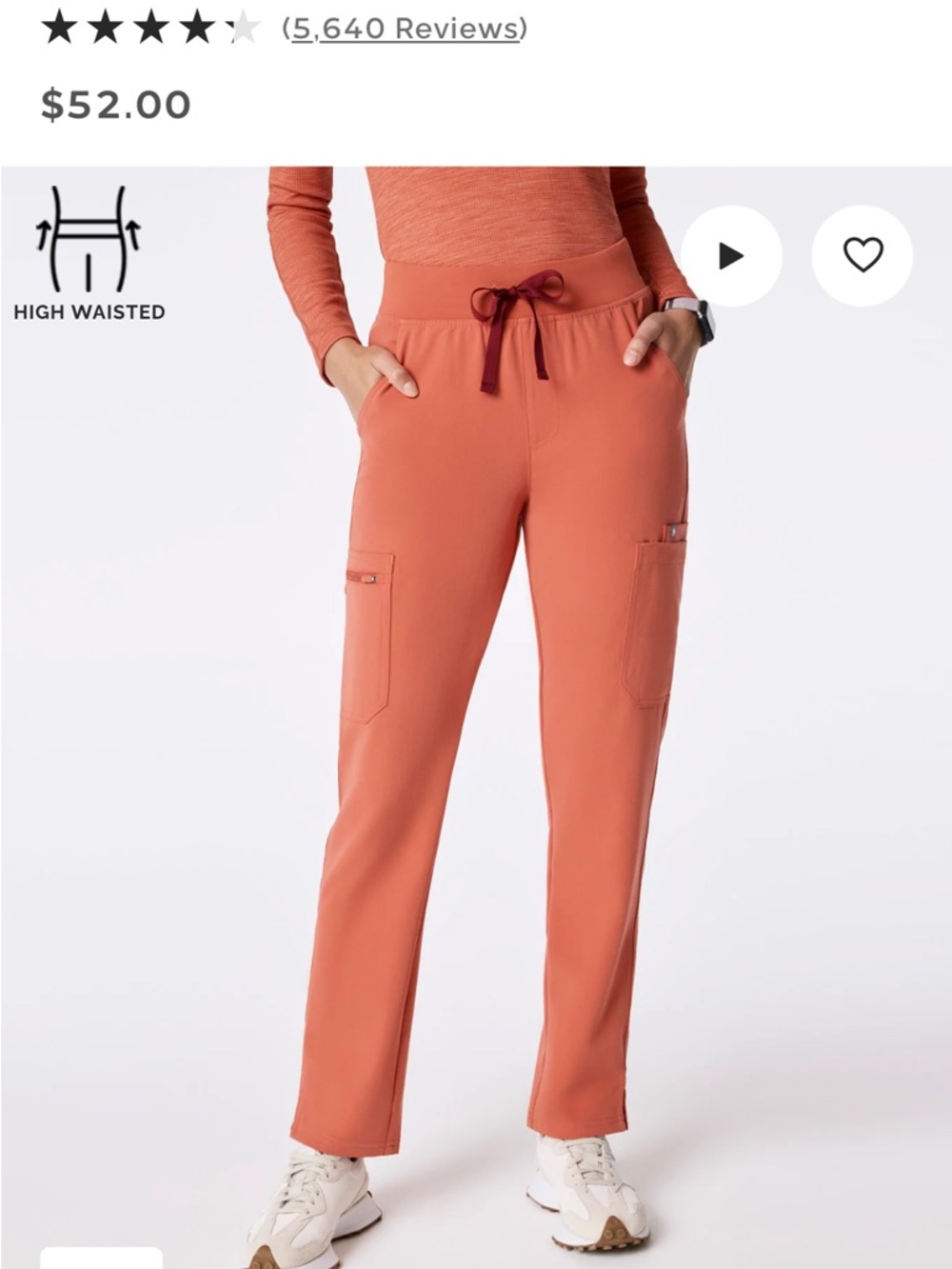 Figs Yola High-Waisted scrub pants XL Tall